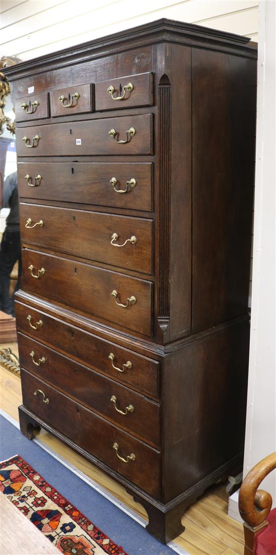 A George III mahogany tallboy W.112cm